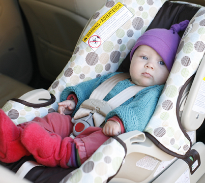 baby with improper seat belt