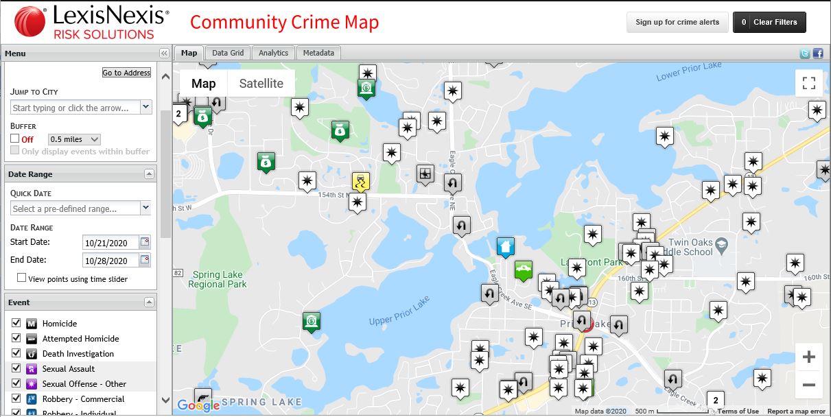 Community crime map